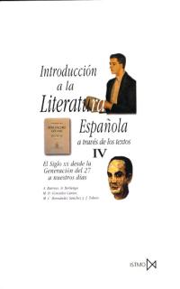 Couverture de Introducción a la literatura española a través de los textos IV