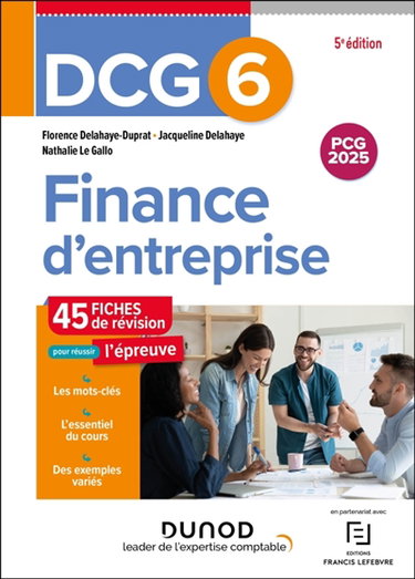 Couverture de DCG 6, finance d'entreprise : 45 fiches de révision pour réussir l'épreuve