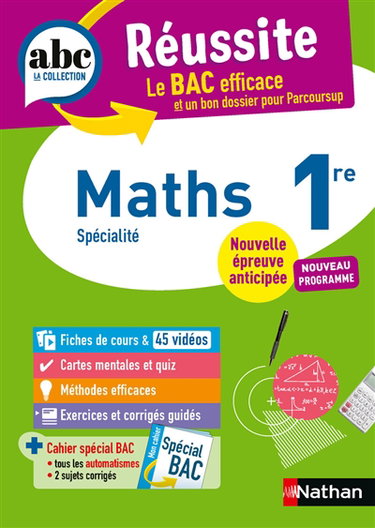Couverture de Maths 1re : spécialité : 2027, nouveau programme