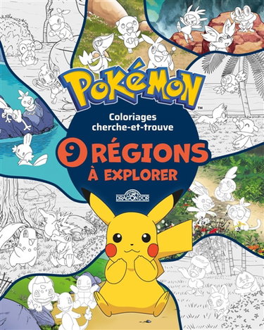 Couverture de Pokémon : Coloriages cherche-et-trouve 9 régions à explorer