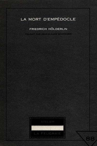 Couverture de La mort d'Empédocle