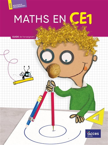 Couverture de Maths en CE1 : guide de l'enseignant : nouveaux programmes 2025