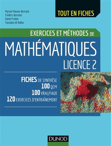 Couverture de Exercices et méthodes de mathématiques licence 2