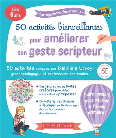 Couverture de 50 activités bienveillantes pour améliorer son geste scripteur