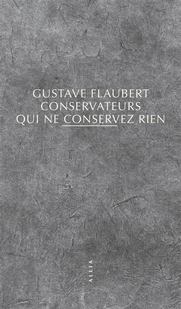 Couverture de Conservateurs qui ne conservez rien