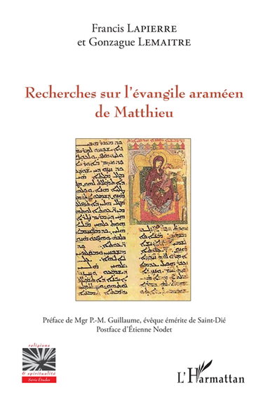 Couverture de Recherches sur l'Evangile araméen de Matthieu