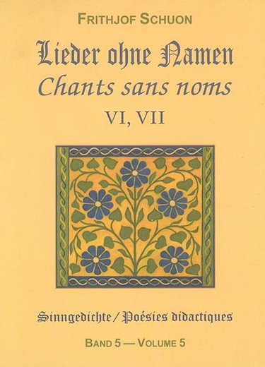 Couverture de Poésies didactiques. Vol. 5. Chants sans noms : recueils VI, VII. Lieder ohne namen : sammlungen VI, VII. Sinngedichte. Vol. 5. Chants sans noms : recueils VI, VII. Lieder ohne namen : sammlungen VI, VII