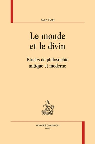 Couverture de Le monde et le divin : études de philosophie antique et moderne