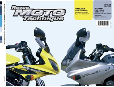 Couverture de Revue moto technique, n° 127.1. Yamaha FZS 1.000 Fazer (01-02)/Suzuki GSF (01-02)