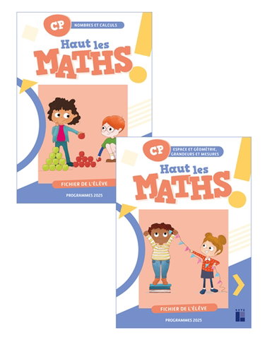 Couverture de Haut les maths ! CP : fichier de l'élève : programmes 2025