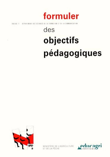 Couverture de Formuler des objectifs pédagogiques : manuel d'autoformation
