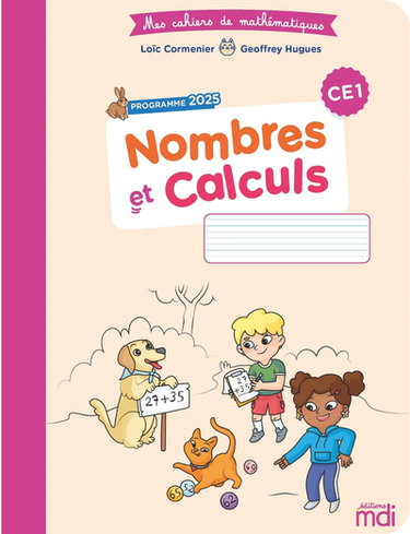Couverture de Nombres et calculs, CE1 : programme 2025