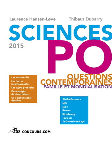 Couverture de Questions contemporaines 2015 : famille et mondialisation : Sciences Po