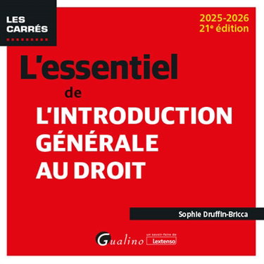 Couverture de L'essentiel de l'introduction générale au droit : 2025-2026