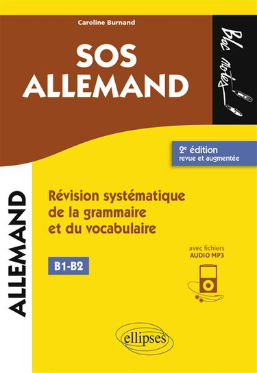 Couverture de SOS allemand, niveau 2 B1-B2 : révision systématique de la grammaire et du vocabulaire