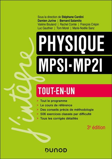 Couverture de Physique MPSI, MP2I : tout-en-un