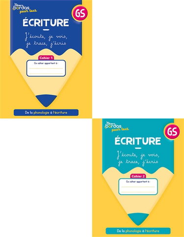 Couverture de Ecriture GS : j'écoute, je vois, je trace, j'écris : de la phonologie à l'écriture