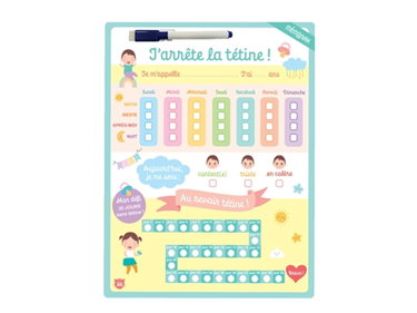 Couverture de J'arrête la tétine ! : tableau effaçable
