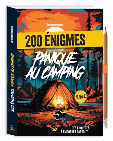 Couverture de Panique au camping : 200 énigmes : des enquêtes à emporter partout !