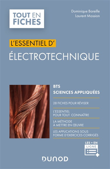 Couverture de L'essentiel d'électrotechnique : BTS sciences appliquées