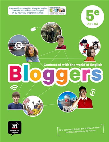 Couverture de Bloggers, 5e, A1-A2 par Laurence Fabbro