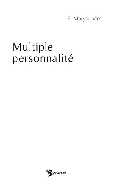 Couverture de Multiple personnalité par Elsa Maryse Vaz