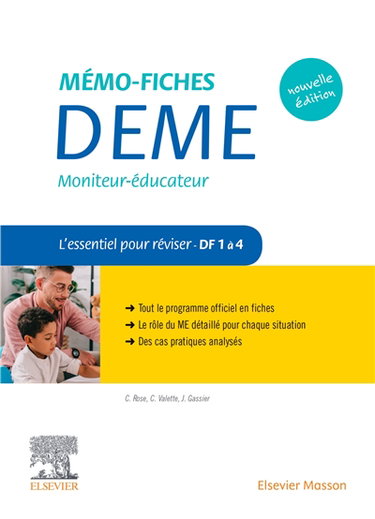 Couverture de Mémo-fiches DEME, moniteur-éducateur : l'essentiel pour réviser, DF 1 à 4 par Jacqueline Gassier