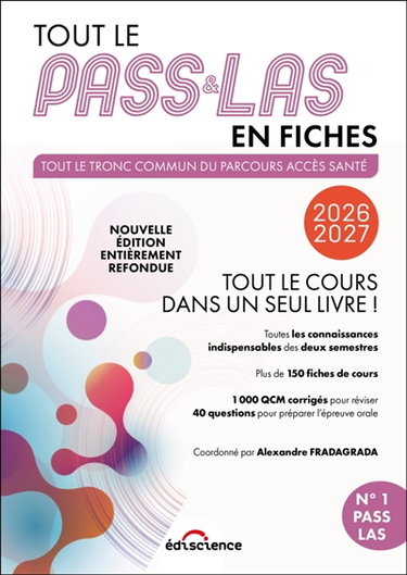Couverture de Tout le Pass & LAS en fiches : tout le tronc commun du parcours accès santé : 2026-2027