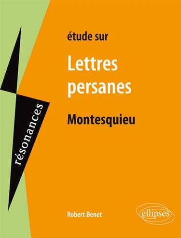 Couverture de Etude sur Montesquieu, Lettres persanes