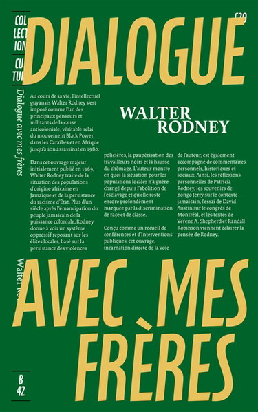 Couverture de Dialogue avec mes frères : conscience noire et histoire africaine par Walter Rodney