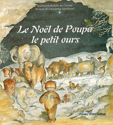 Couverture de Le Noël de Poupa le petit ours par Guillaume Mabille Du Chesne