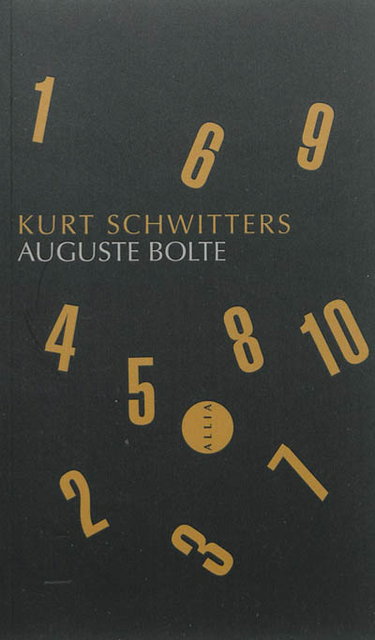 Couverture de Auguste Bolte par Kurt Schwitters
