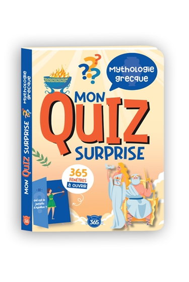 Couverture de Mon quiz surprise : mythologie grecque : 365 fenêtres à ouvrir