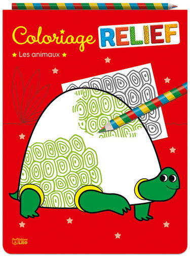 Couverture de Les animaux : coloriage relief par Prisca Le Tandé