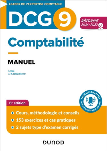 Couverture de DCG 9, comptabilité : manuel : réforme 2026-2027 par Charlotte Disle