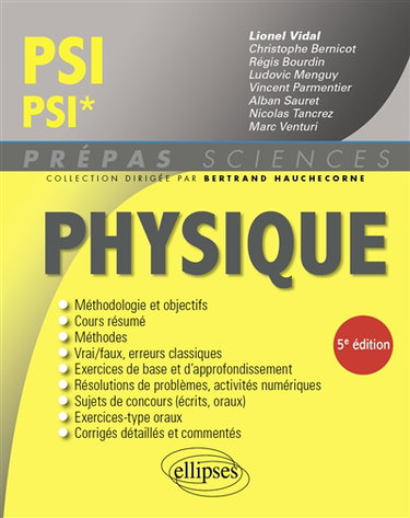 Couverture de Physique PSI, PSI* par Lionel Vidal