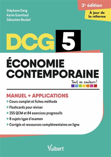 Couverture de DCG 5, économie contemporaine : manuel + applications par Stéphane Dang