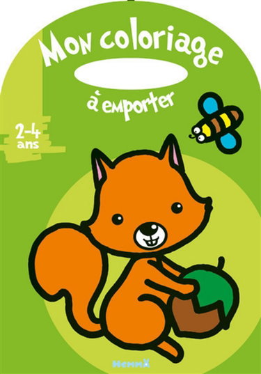 Couverture de Ecureuil : mon coloriage à emporter, 2-4 ans
