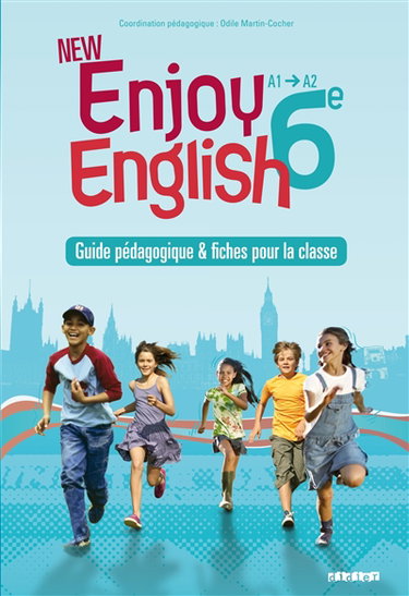 Couverture de New Enjoy English 6e, A1-A2 : guide pédagogique & fiches pour la classe