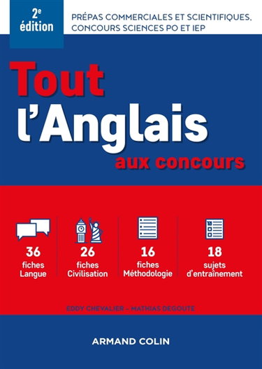 Couverture de Tout l'anglais aux concours : prépas commerciales et scientifiques, concours Science Po et IEP