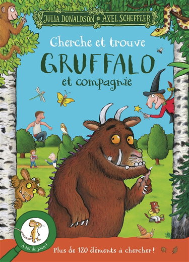 Couverture de Gruffalo et compagnie : cherche et trouve : plus de 120 éléments à chercher ! A toi de jouer !