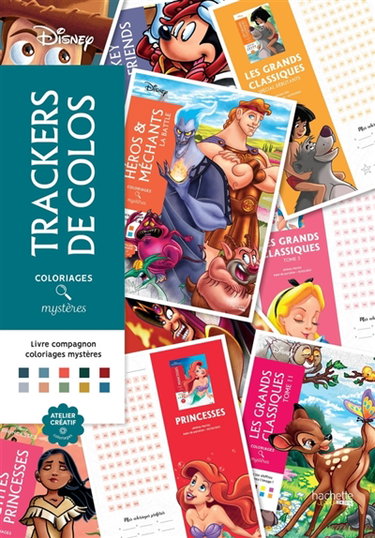 Couverture de Livre compagnon : Les trackers de coloriages mystères Disney