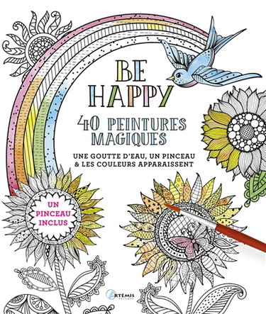 Couverture de Be happy : 40 peintures magiques