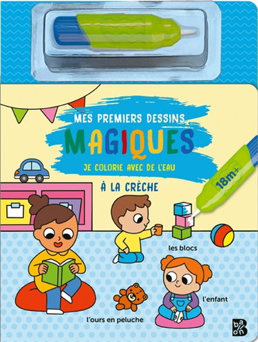 Couverture de Mes premiers dessins magiques : A la crèche