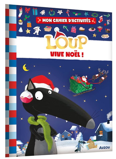 Couverture de Mon cahier d'activités Loup : vive Noël !