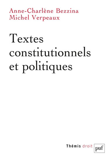 Couverture de Textes constitutionnels et politiques