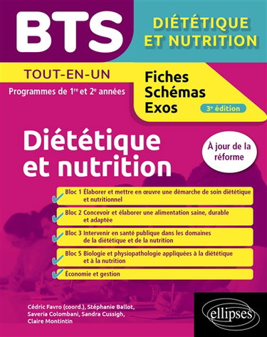 Couverture de BTS diététique et nutrition : tout-en-un, programmes de 1re et 2e années