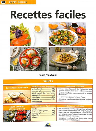 Couverture de Recettes faciles : en un clin d'oeil !