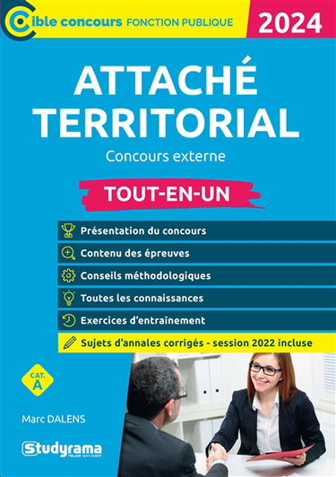Couverture de Attaché territorial, concours externe : cat. A : tout-en-un, 2024