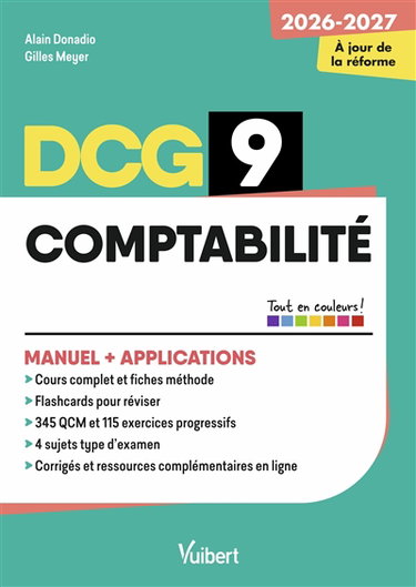 Couverture de DCG 9, comptabilité : manuel + applications : 2026-2027